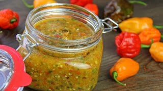 Traditional Caribbean Peppersauce hot sauce Recipe [upl. by Namruht9]