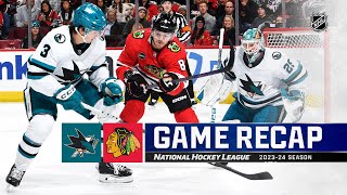 Sharks  Blackhawks 116  NHL Highlights 2024 [upl. by Billat]