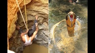 man jump in well to save cobra [upl. by Ateuqirne]