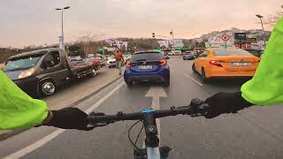 İSTİNYE feribot  istanbul Trafiğinde Kısa Bir sürüş  Asmr  Short Bike Tour istinye gopro 10 [upl. by Ayotac]