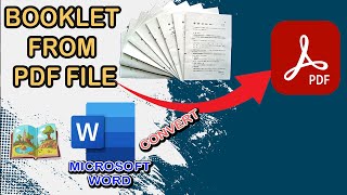 how to create a booklet from a pdf file word to pdf convert [upl. by Bambie]