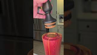 My first attempt at making a finial The finial is made out of 200 year old ebonized yew wood [upl. by Assilla797]