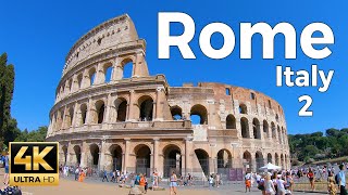 Rome Italy Walking Tour Part 2 4k Ultra HD 60fps – With Captions [upl. by Aernda848]