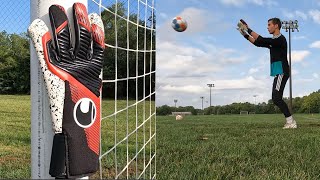 Uhlsport Powerline Supergrip HN Goalkeeper Glove Review [upl. by Reiniar695]