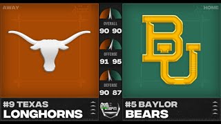 SFA Season 15 CFP Orange Bowl Semifinal 5 Baylor vs 9 Texas FULL GAME [upl. by Endaira]