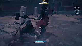 chaosreptile  Assassins Creed Origins Bayek vs Raging Hammer  Cyrene Gladiator Arena [upl. by Jabon]