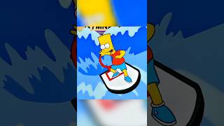 Barts Wild Surfing School Stunt🤣😂 simpsons shorts [upl. by Llertnahs]