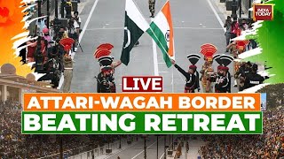 Beating Retreat Ceremony LIVE AttariWagah Border Beating Retreat Ceremony Republic Day 2024 LIVE [upl. by Eam]