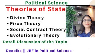 Theories of State  Divine Theory Force Theory Social Contract and Evolutionary Theory Deepika [upl. by Antonio]