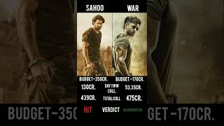 Sahoo vs War movie comparisons 🔥❤️ war prabhas hrithikroshan shraddhakapoor tigershroff shorts [upl. by Angela]