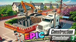 Construction Simulator 3 Game play video  I Complete rood Construction work  part 5 [upl. by Millhon]