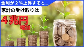 金利2％上昇なら家計受け取り４兆円増 [upl. by Rosalinde100]