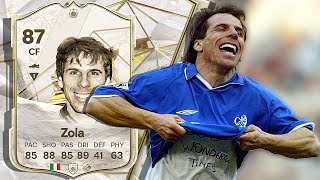 87 ICON ZOLA PLAYER REVIEW FC 24 [upl. by Holub]