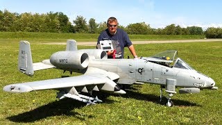 GIANT RC A10 WARTHOG WITH BRRRRT amp FLARE [upl. by Nuahsad]