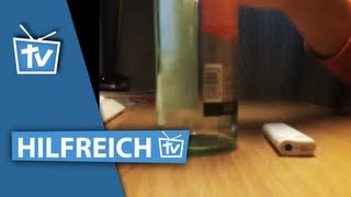 ANLEITUNG Bar Tricks  Flasche von einem Feuerzeug befördern ohne diese zu berühren [upl. by Vivl]