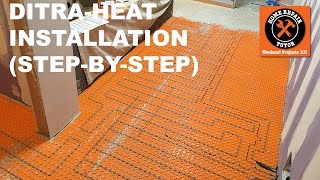 DITRAHEAT Heated Flooring Systems Installation StepbyStep  by Home Repair Tutor [upl. by Moshe]