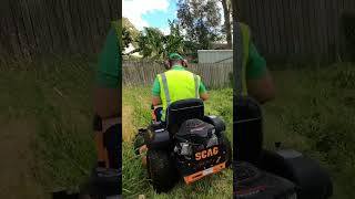 Massively Overgrown Yard Gets A Mow Down [upl. by Cirnek]