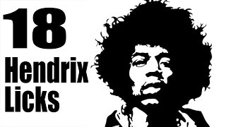 18 Jimi Hendrix Licks You Must Know  with Tablature [upl. by Horatius]