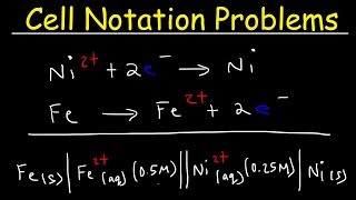 Cell Notation Practice Problems Voltaic Cells  Electrochemistry [upl. by Tavish924]