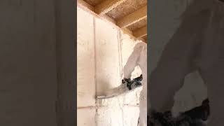 Beautification process of indoor foam insulation wall [upl. by Kazimir]