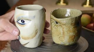 Pinching a custom made mug to fit your own hand ceramics mug DIYCoffeemug [upl. by Threlkeld]