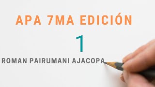 Tutorial APA 7ma edición Clase 1 [upl. by Rolandson]