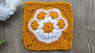 Crochet Paw Print Granny Square Tutorial [upl. by Rebeh]