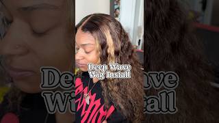 Highlight Deep Wave Wig Install wiginstall wigcontent wigtutorial 757hairstylist deepwavewig [upl. by Larual]