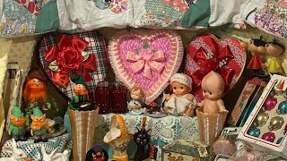 Vtg Live Sale Sunday 102024 3pm CST Quilt Valentines Boxes Xmas Dolls Leprechauns ￼Annalee’s [upl. by Alvie]