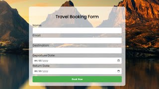 How To Make Booking Form  Booking Form Using HTML CSS and Connect to database using php [upl. by Keiryt338]