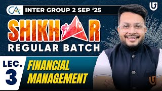 CA Inter Financial Management  Lec 03  Sep 2025  Shikhar Batch  CA Mohnish Vora [upl. by Ennaed]