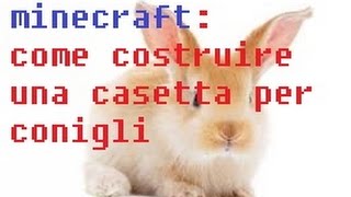 come costruire una casa per conigli su minecraft TUTORIAL ITA [upl. by Mattland]