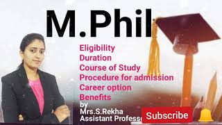 MPhil degree details [upl. by Rita]