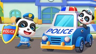 Help Policeman amp Catch the Bad Guys  Police Car  Babybus [upl. by Retsek]