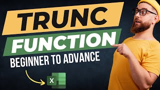 The TRUNC Truncate Function  How to Chop Off Decimals in Excel [upl. by Aiynot154]