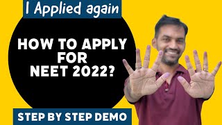 NEET 2022 Application Demo  How to apply for NEET 2022  Step by step [upl. by Swanson]