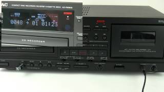 TEAC ADRW900  How to record on different formats [upl. by Hgielyak]