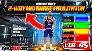 BEST 2 WAY MID RANGE FACILITATOR BUILD ON NBA 2K22 RARE BUILD SERIES VOL 65 [upl. by Notsua430]