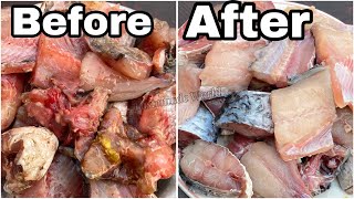 How to remove smell amp blood from fish  how to get ride fishy odor of fish [upl. by Naaitsirhc848]