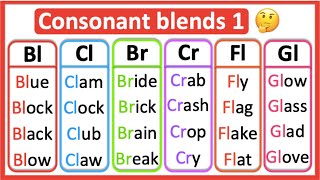 Consonant blends 1 🤔  Phonics lesson  Learn with examples [upl. by Buzzell]