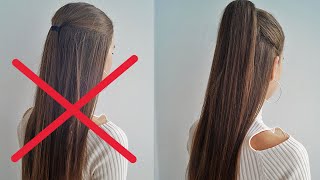 HOW TO HALFUP VOLUMINOUS PONYTAILSTEP BY STEP [upl. by Ahsined]