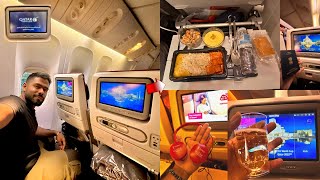 QATAR AIRWAYS Boeing 777 ECONOMY CLASS with Unlimited FOOD  5Star Airline Experience [upl. by Myke]