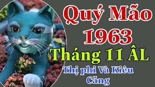 Vận Hạn Quý Mão 1963 Tháng 11 ÂL Thị Phi Đầy Rẫy Vì Dễ Kiêu Căng Thái Quá [upl. by Erehpotsirhc]