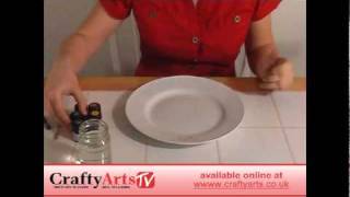 How to Paint Ceramic Dinner Plates  available at Crafty Arts [upl. by Nnahteb]