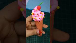 Clay diye ice cream banano 🍦 diy clayart youtubeshorts shorts [upl. by Ailegra]