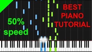 Daft Punk  Within 50 speed piano tutorial [upl. by Ellehcit382]