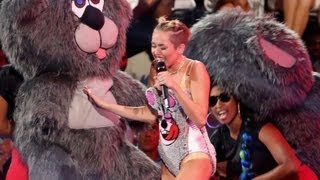 Miley Cyrus 2013 VMAs  Wild Performance with Robin Thicke [upl. by Daahsar]