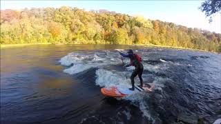 Whitewater Stand Up Paddleboarding  River Surfing in Scotland UK [upl. by Effy]