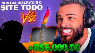 Chamei um INSCRITO pro X1 de BATALHA no CS2 [upl. by Mehsah]