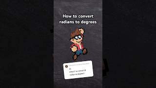How to convert radians to degrees explained in 13 seconds shorts [upl. by Naelcm574]